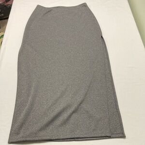 Way Gray Midi Pencil Skirt for Work
